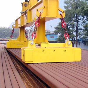 Cheap Rotating Telescopic Hanging Beam Electromagnetic And Magnetic Lifter 10+10T 13.5+13.5 Ton for sale