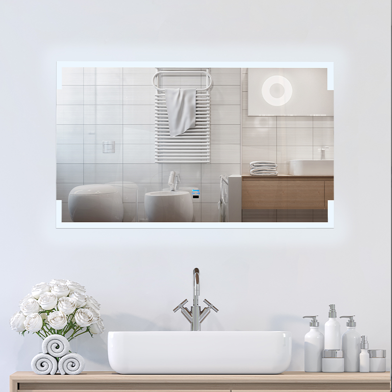 LED Ambient Light - Equipped Rectangular Bathroom Mirror: Creating an Exquisite
