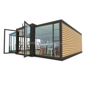 Fast Food Shop or Modern Office Expandable 20ft Container House with Customized