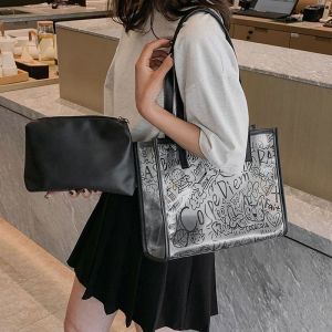 Summer Fashion All-Match Bag Women'S New High-Quality Texture Transparent Tote