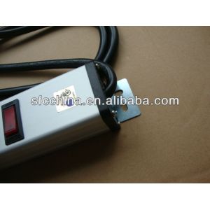 aluminium alloy UL approved American 6-outlet power strip, surge protector with