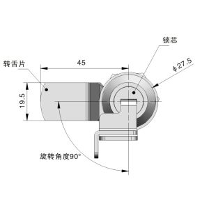 Padlockable Quarter Turn Lock Chrome Coated Industrial Cam Cylinder Locks