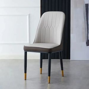 Italian Style Colorful Upholstered Parsons Chairs PU Leather For Home Restaurant