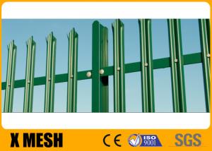 Cheap Green Powder Coated Palisade Fence Panels Pale Thickness 3mm For Thermal Power Plant for sale