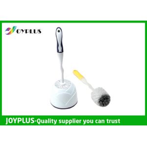 China Simply Design White Plastic Toilet Brush And Holder Multi Purpose HT1020 on sale