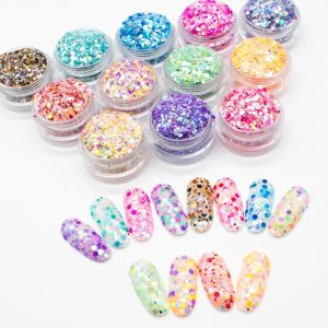 Chunky PET Christmas Decorations Custom Glitter Mix Hexagonal Eye Sequin Pigment