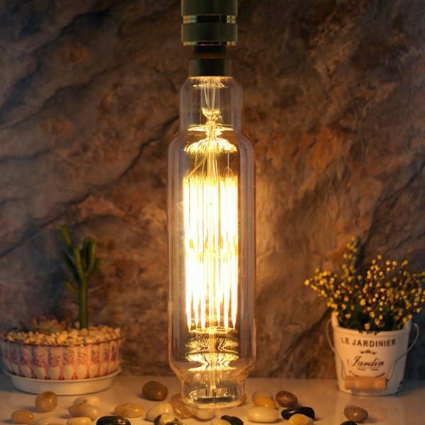 Bt75 Bottle Glass Globe Filament Bulb Gold Color 8w Retro Filament Bulb 110-220 V