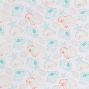 Breathable Spotted Bamboo Muslin Fabric Zero Formaldehyde Cute Pattern Plain