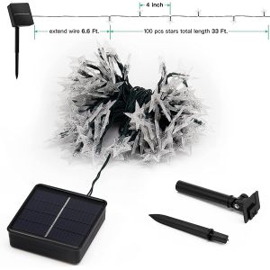 39 Ft 100 LED Fairy String Lights Waterproof Solar Powered Energy Saving