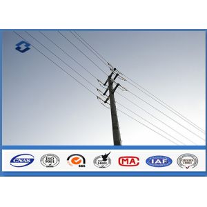 Anticorrosive Round / Conical Steel Utility Pole High strength low alloy