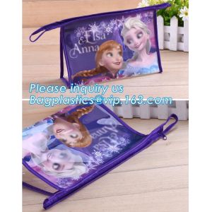 Pvc Pouch good quality with zipper packing bag, matte frosted PVC slider zipper