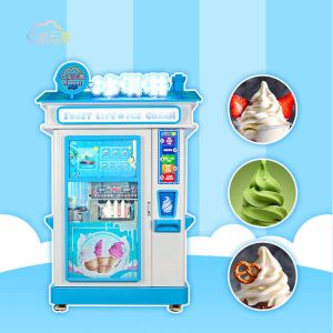 Cheap Compact Easy Operate Ice Cream Vending Machine Automatic Logo Accept for sale