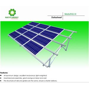 Customized Solar Power Ground Mounting Systems Aluminum Solar Panel Mounted