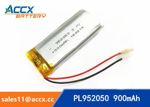 952050pl 3.7v lithium polymer battery with 900mAh li-ion battery for bluetooth headset
