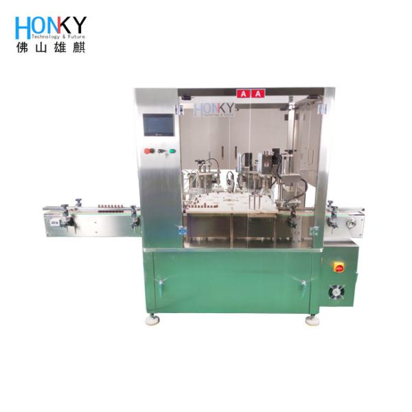 Quality Full Automatic 15ml Essential Oil Glass Vial Filling And Capping Machine With Plug Adding Function For  Oil Filling wholesale