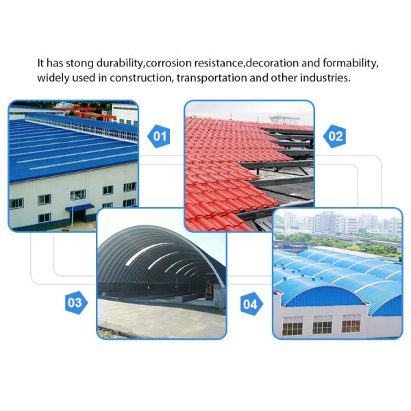 2m 5.8m 6m Color Corrugated Roofing Sheets 19ft ASTM