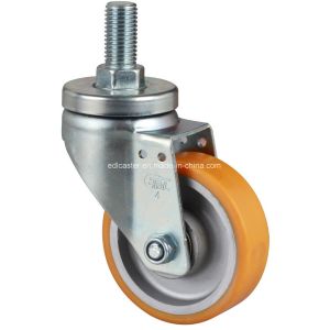 China Edl Medium 4 300kg Threaded Swivel TPU Caster Wheel 6734-86A with High Load Capacity on sale