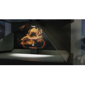 Full HD Resolution Hologram Pyramid Display Unit In Exhibition Hall