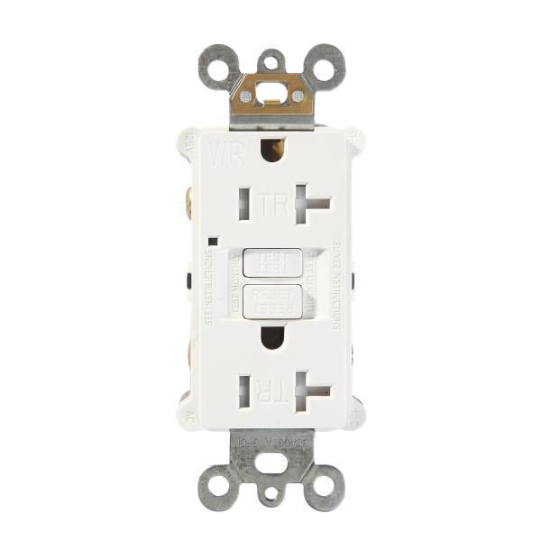 Quality 125V 20A Slim GFCI Electrical Outlet Self Test Grounding Fault Interruptor wholesale
