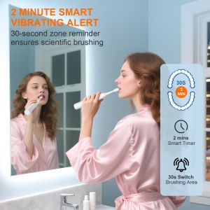 2-in-1 Rechargeable Electric Toothbrush Water Flosser Set Soft Bristle IPX7 OEM