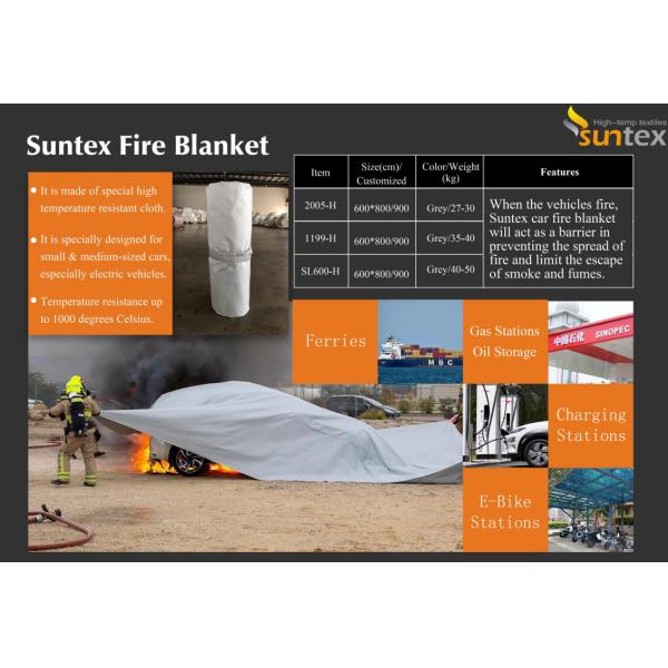 Quality Suntex Reusable EV car Fire Blankets Electric Vehicle Fire Blankets wholesale