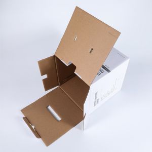 Paper Big Corrugated Boxes Packaging Blanche Disposable Size Customized