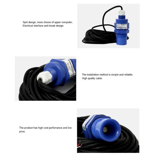 20mA Liquid 40m 43KHz Ultrasonic Level Transmitter