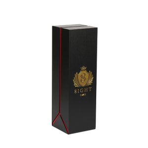 Luxury Design Magnetic Rigid Cardboard Paper Gift Single Red Wine Box Packaging