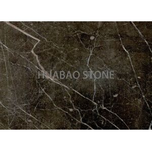China Outdoor Gold Brown Marble Slab Tile Customized Size With Gold Vein on sale