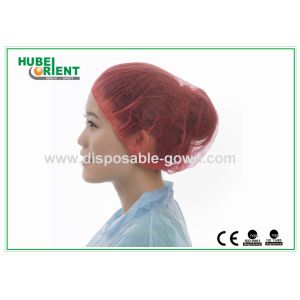 Dust Proof Single Use Medical Non Woven Bouffant Cap With Single Elastic