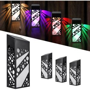 China Outdoor Solar Fence Light Waterproof Street Courtyard Decorative Led Garden Solar Wall Light on sale