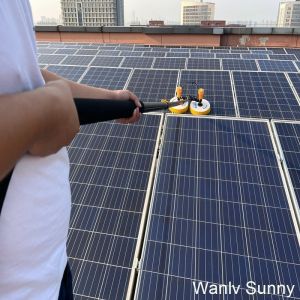 Lithium Battery-Driven Solar Panel Brush for Cleaning Residential PV Arrays and
