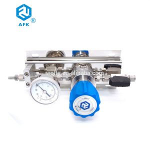 Secondary Oxygen Control Panel Single Stage Mini SS 1/8 Npt With Gauge