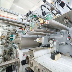 Full Servo Baby Diaper Production Line Automation Control System High Efficiency