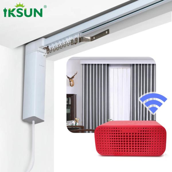 Quality Noise Free Motorized Curtain Rail , Smart Curtain Track System 1.3mm Thickness wholesale