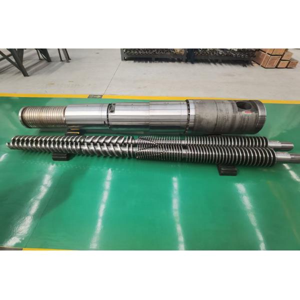 3-7 Heating Zones Conical Twin Screw and Barrel Alloy Steel Material with HRC58