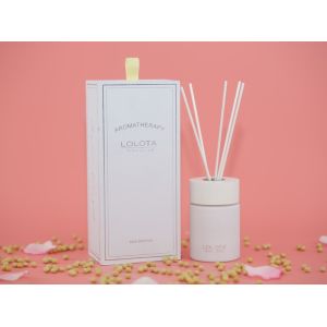 Natural Home Scent Diffuser , Scented Reed Diffuser In White Matte Glass Bottle