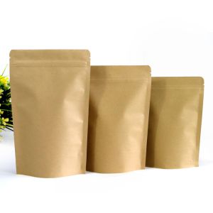 Food Grade Zipper Cpp Printed Kraft Paper Pouches