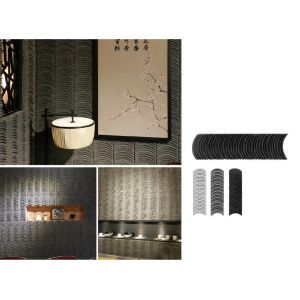 China Polyurethane Cultured Stone Brick Panel 1200x180x35mm Gray on sale