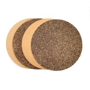 12in Cork & Rubber Turntable Platter Mat for Records, Anti-Static, Shockproof