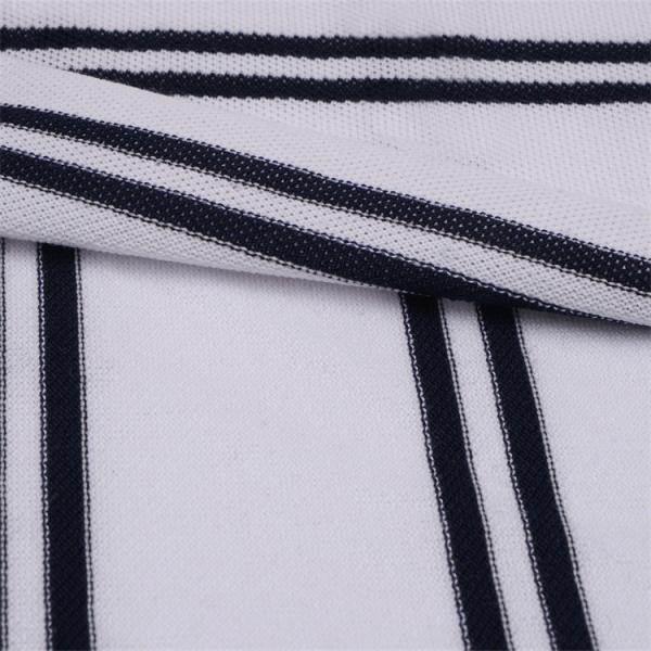 Breathable And Comfortable And Skin-Friendly Striped Knit Fabric For Polo Shirt
