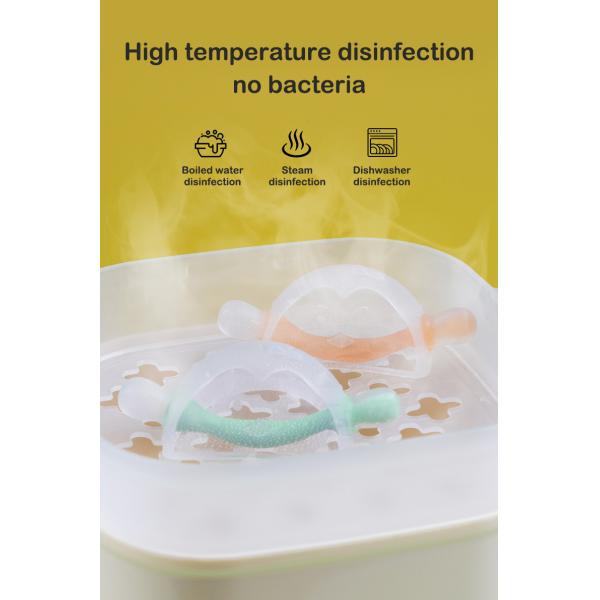 Custom Logo Silicone Teether Acceptable OEM/ODM Teething Toy Babies Retail Box Package