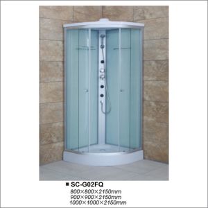 China Tempered Fabric Sliding Glass Door Shower Enclosure CE SGS Certification on sale