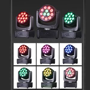 12*8W RGBW 4in1 LED Stage Lighting Mini Wash Rotating Light Moving Head dj