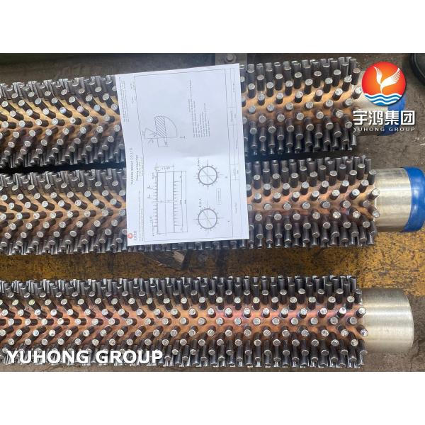 Quality Alloy Steel Studded Tube, ASME SA335 P5 With 11Cr, Fired Heater, Convective Heater Coils For Oil Refinary wholesale