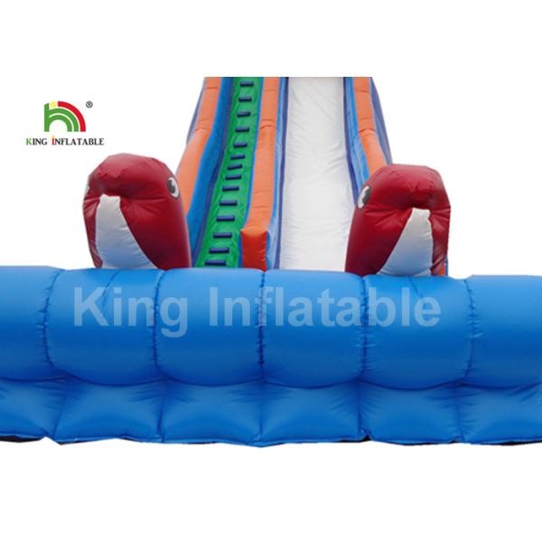 10m High Giant Red Fish Inflatable Water Slide With Staircase For Children