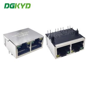 China DGKYD312Q106AB2A4DN Multi-Port 1X2 RJ45 Network Connector Ethernet Transformer Gigabit Integrated Filter With Light on sale China DGKYD312Q106AB2A4DN Multi-Port 1X2 RJ45 Network Connector Ethernet Transformer Gigabit Integrated Filter With Light on sale