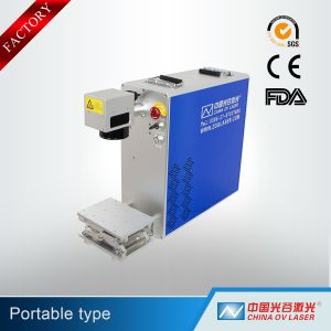Cheap Mini Portable 20W Fiber Laser Marking Machine for Metal with CE for sale