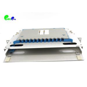 12F SC ODF Patch Panel Cold Rolled Steel Gray Material With Splice Tray Unit