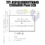 1280x800 Pixels IPS TFT LVDS LCD Module Sunlight Readable Type